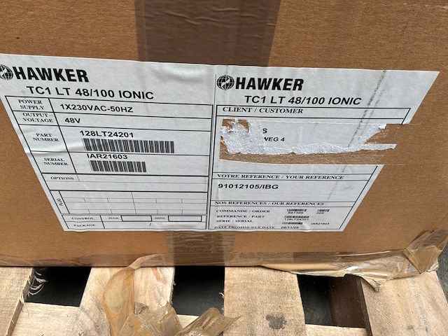2009 hawker tc1 lt 48/100 ionic tractiebatterijlader - afbeelding 6 van  7