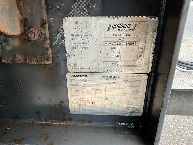 2009 hertoghs ac2 wipkar aanhanger 83-wd-kz - afbeelding 10 van  25