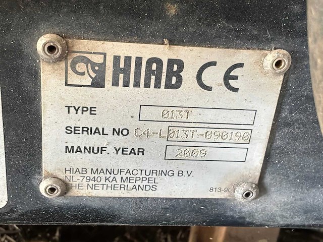 2009 hiab 013t autolaadkraan - afbeelding 2 van  10