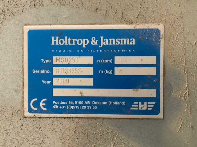 2009 holtrop & jansma mso 250 afzuigunit - afbeelding 6 van  6