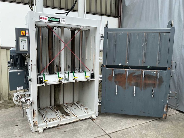 2009 hsm v-press 860 plus afvalpers / kartonpers verticale balenpers - afbeelding 13 van  22