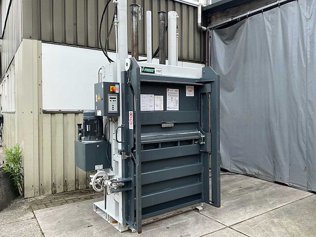 2009 hsm v-press 860 plus afvalpers / kartonpers verticale balenpers - afbeelding 7 van  22