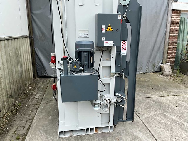 2009 hsm v-press 860 plus afvalpers / kartonpers verticale balenpers - afbeelding 6 van  6