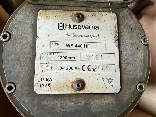 2009 husqvarna ws 440 hf muurzaagmachine - afbeelding 10 van  11