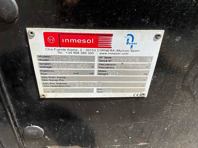 2009 inmesol id-250 noodstroomaggregaat - afbeelding 10 van  14