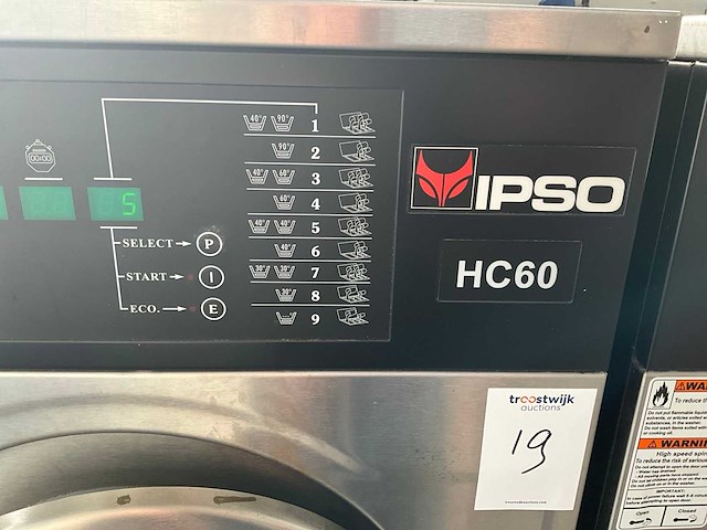 2009 ipso hc60 industriële wasmachine - afbeelding 1 van  4