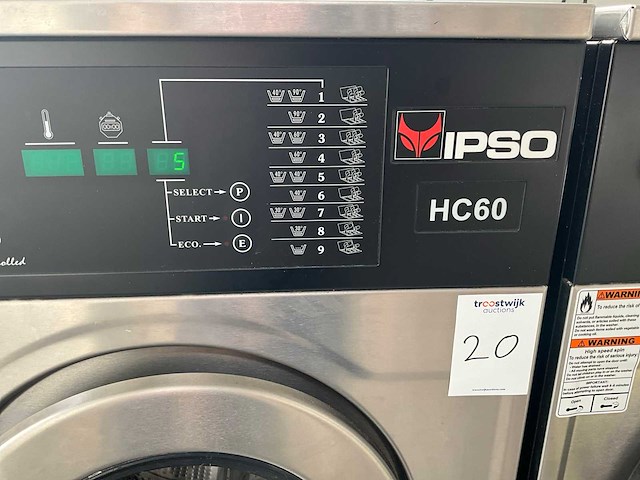 2009 ipso hc60 industriële wasmachine - afbeelding 1 van  3