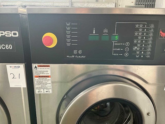 2009 ipso hc60 industriële wasmachine - afbeelding 3 van  4