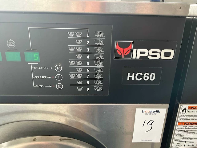 2009 ipso hc60 industriële wasmachine - afbeelding 2 van  5