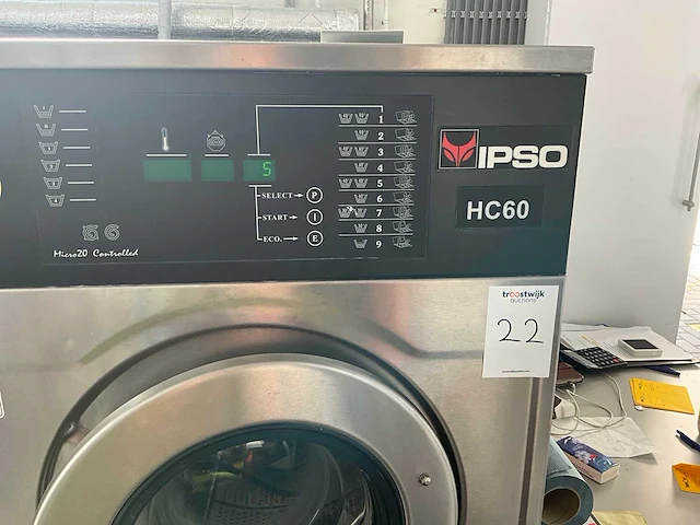 2009 ipso hc60 industriële wasmachine - afbeelding 2 van  4