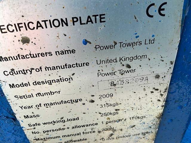 2009 jlg power tower hoogwerker - afbeelding 3 van  11