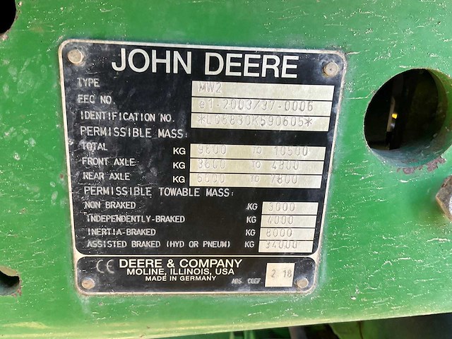 2009 john deere 6830 premium mw2 vierwielaangedreven landbouwtractor - afbeelding 18 van  25