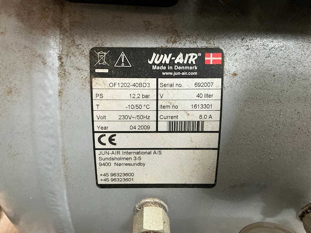 2009 jun-air of1202-40bd3 olievrije compressor - afbeelding 4 van  12
