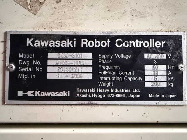 2009 kawasaki zd130s d (sorteer) robot - afbeelding 32 van  119