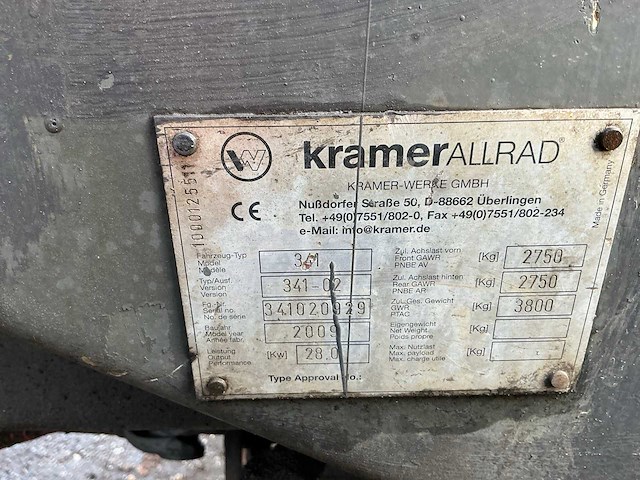2009 kramer allrad 341-02 shovel - afbeelding 21 van  28