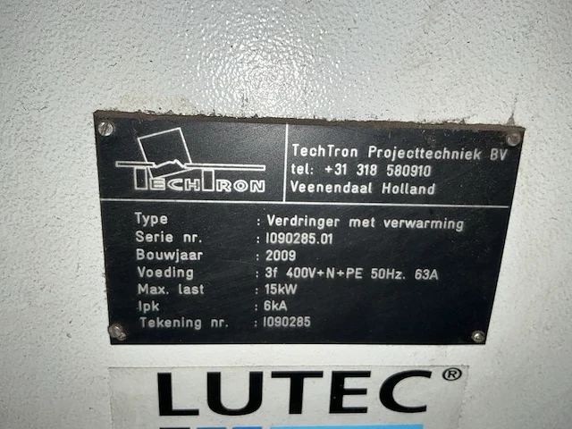2009 lutec lasdamp afzuiginstallatie - afbeelding 4 van  12