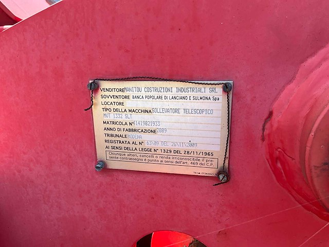 2009 manitou mvt 1332 sl verreiker - afbeelding 27 van  33