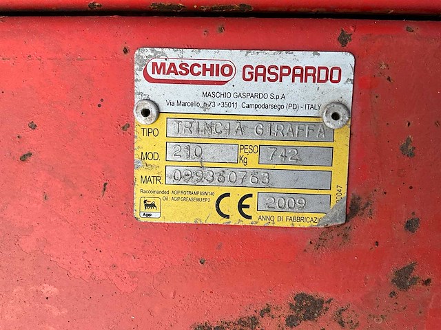 2009 masschio trincia giraffa 210 klepelmaaier - afbeelding 6 van  13