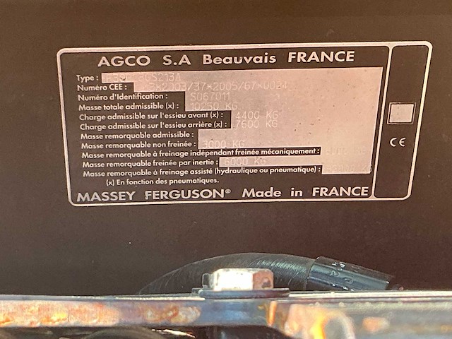 2009 massey ferguson 6465t3 vierwielaangedreven landbouwtractor - afbeelding 21 van  28