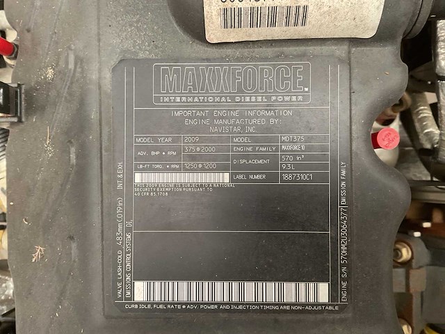 2009 maxxforce mdt375 dieselmotor - afbeelding 7 van  7