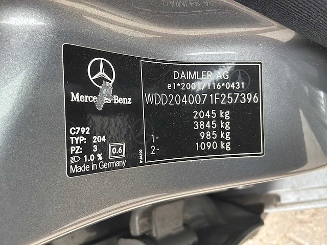 2009 mercedes-benz c-klasse 200 cdi bns cl.avan. personenauto - afbeelding 32 van  38