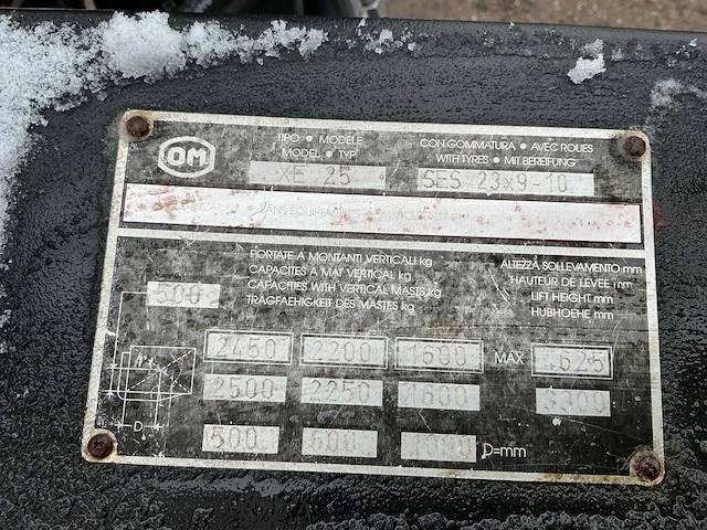 2009 om xe25 vorkheftruck defect - afbeelding 18 van  26
