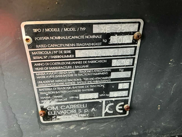 2009 om xe25 vorkheftruck defect - afbeelding 19 van  26