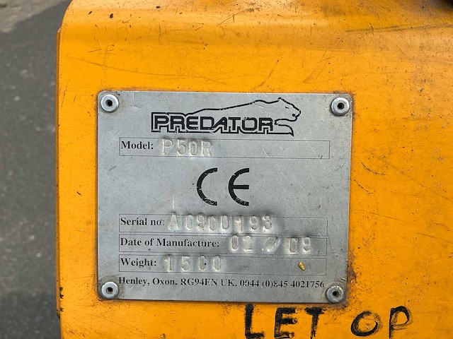 2009 predator p50r stobbenfrees - afbeelding 2 van  10