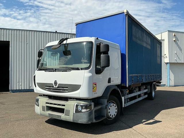 2009 renault premium 410 dxi 4x2 schuifzeilwagen met wisselopbouw en dhollandia laadklep - afbeelding 1 van  39