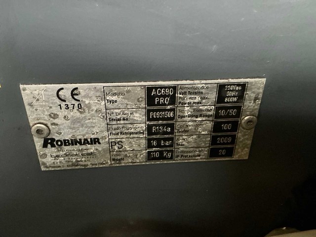 2009 robinair ac690pro airco test- en vulapparaat - afbeelding 3 van  12