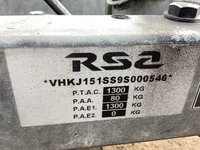 2009 rsa jx151s/s aanhangwagen - afbeelding 7 van  10