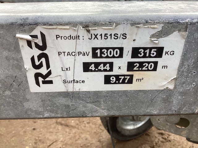 2009 rsa jx151s/s aanhangwagen - afbeelding 3 van  10