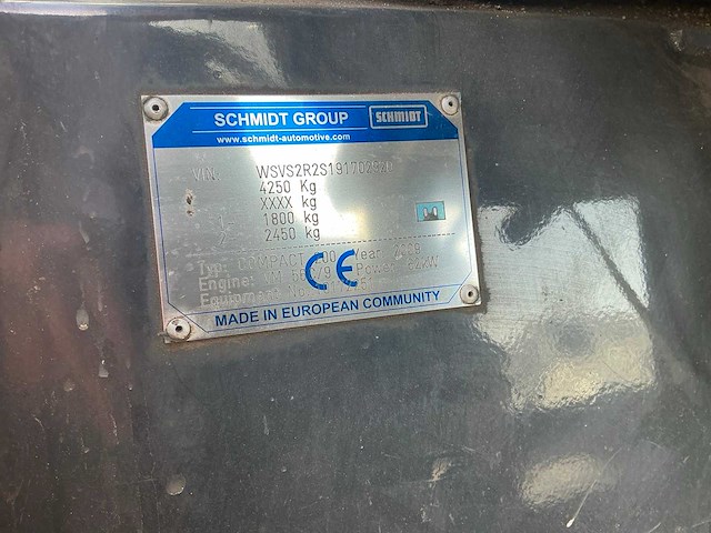 2009 schmidt compact 200+ straatveegmachine - afbeelding 7 van  17