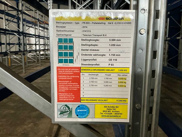 2009 ssi schafer pr600 magazijnstelling (75 secties) - afbeelding 19 van  32