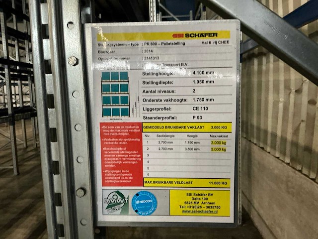 2009 ssi schafer pr600 magazijnstelling (75 secties) - afbeelding 20 van  32