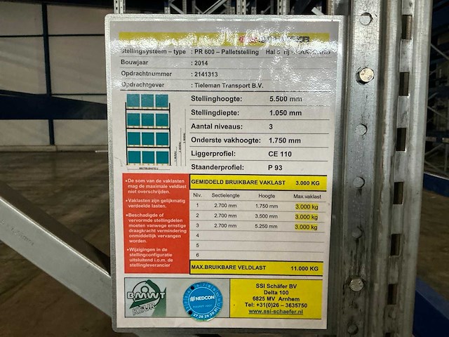 2009 ssi schafer pr600 magazijnstelling (75 secties) - afbeelding 21 van  32
