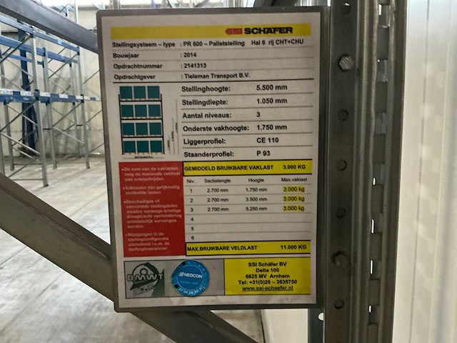 2009 ssi schafer pr600 magazijnstelling (75 secties) - afbeelding 24 van  32