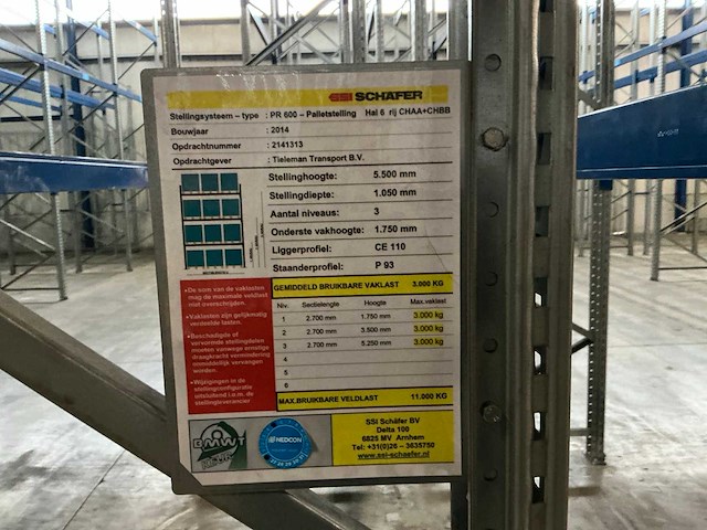 2009 ssi schafer pr600 magazijnstelling (75 secties) - afbeelding 25 van  32