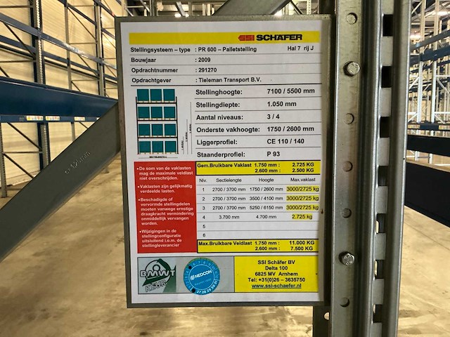 2009 ssi schafer pr600 magazijnstelling (92 secties) - afbeelding 16 van  29