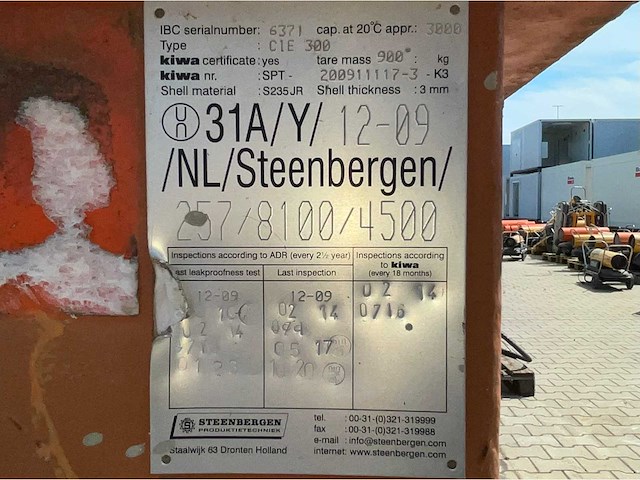2009 steenbergen cie 300 brandstof opslagtank - afbeelding 9 van  9