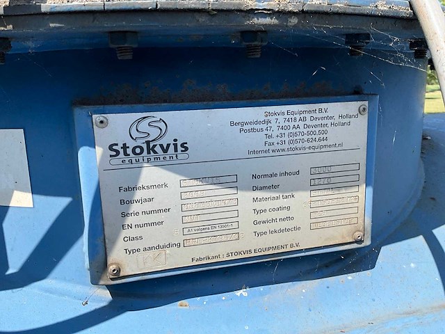 2009 stokvis brl-k796/02 horizontale opslagtank - afbeelding 7 van  7