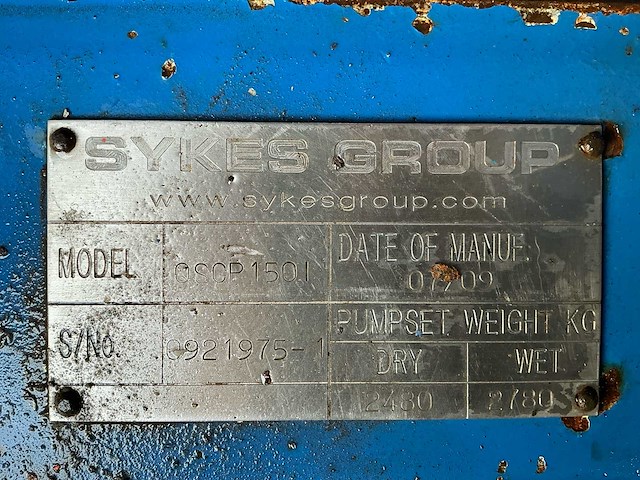 2009 sykes cp150i waterpomp - afbeelding 20 van  32