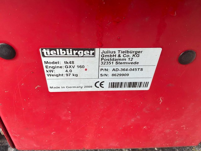 2009 tielburger tk48 zelrijdende veegmachine - afbeelding 10 van  12