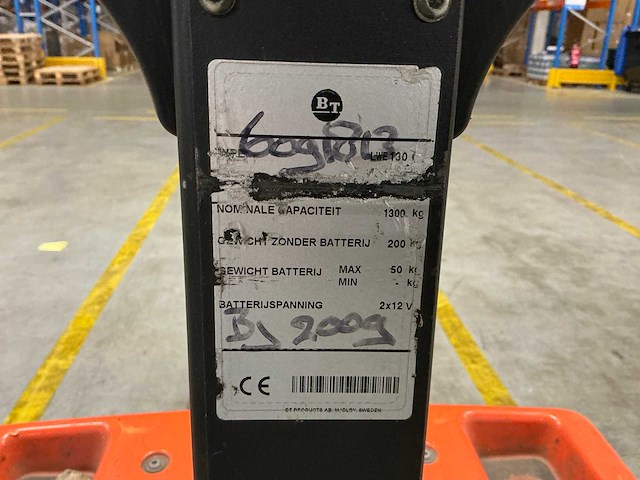 2009 toyota lwe130 elektrische palletwagen - afbeelding 3 van  11