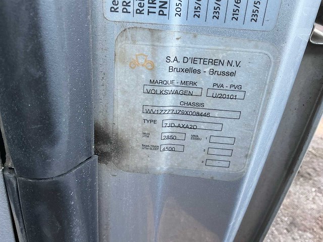 2009 volkswagen transporter 7jdaxa2d bedrijfswagen - afbeelding 21 van  23