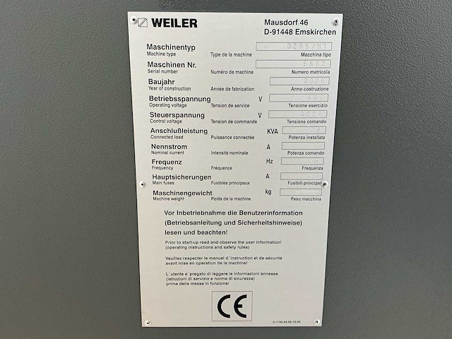 2009 weiler dz 65 cnc-draaibank - afbeelding 48 van  57