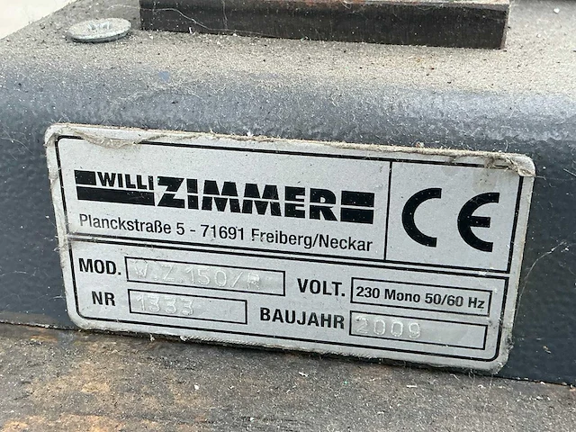 2009 willy zimmer wz150/r bandzaagmachine - afbeelding 4 van  4