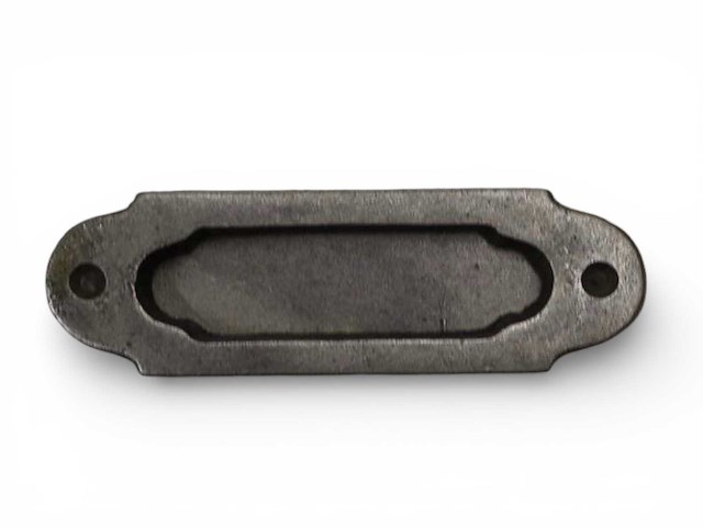 (200x) gietijzeren komgreep - ovaal 13 cm - afbeelding 1 van  2