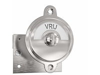 (200x) overslag slot - nikkel chroom - afbeelding 2 van  2