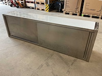 200x40cm rvs schuifdeur kast
